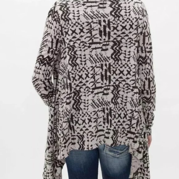 Billabong Seaside Dreamz Abstract Pattern Cardigan in Black and Ivory size XL - Picture 3 of 11